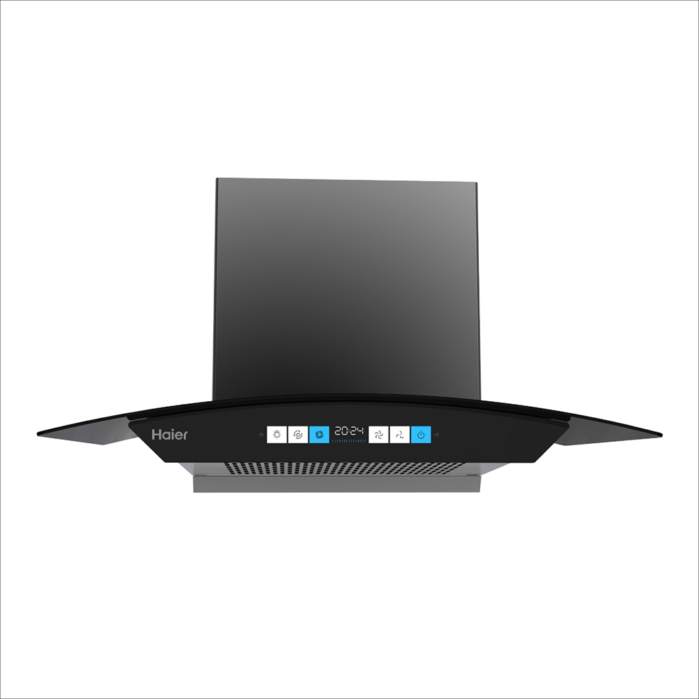 Haier Colour User Interface with 1700 m&sup3;h Suction Power Heat Auto Clean Filterless Chimney